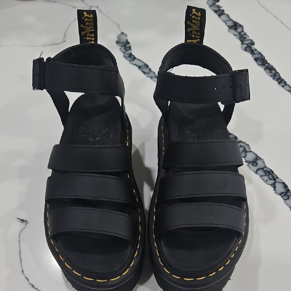 Dr. Martens Black Strappy Sandals